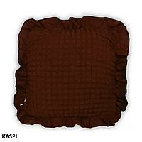 Подушка з наволочкою 45*45 см темно Коричневий, Декоративна подушка для інтер'єру