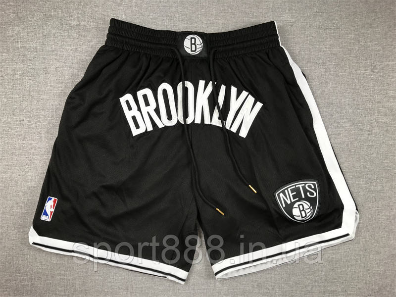 Чорні шорти Бруклін Just DON Brooklyn Nets NBA Swingman