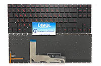Оригинальная клавиатура для ноутбука HP Omen 15-EN, 15-EK, 15-EN0013DX series, ru, black, красная подсветка