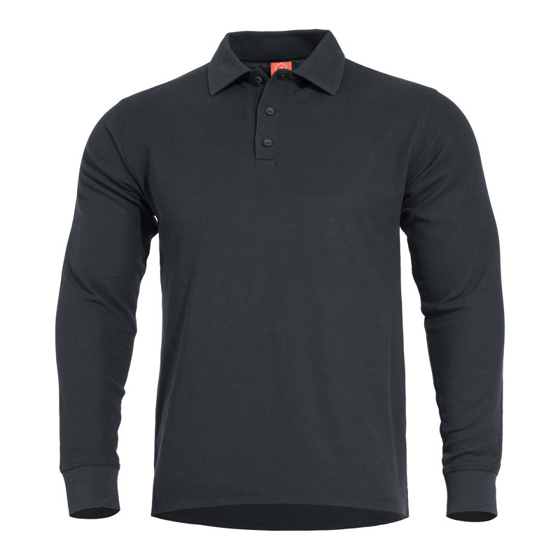 Тактичне поло на довгий рукав Pentagon ANIKETOS LONG POLO K09013 X-Large, Чорний