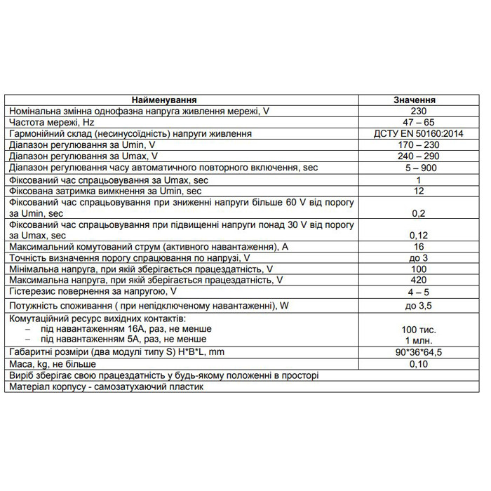 Однофазное реле напряжения Новатек РН-111М - фото 2 - id-p1979894169