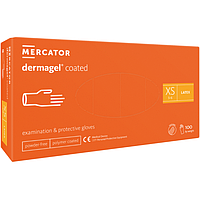 Дермагель котед XS рукавички латексні dermagel coated XS Mercator Medical