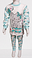 Піжама для дівчинки Слоник Supermini на зріст 98,104,110 см Голуба з білим (1128), фото 2