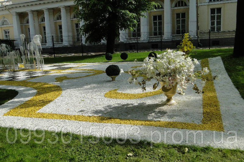 Гранитный цветной щебень (крошка, гравий) желтый ландшафтного дизайна - фото 8 - id-p1979893939