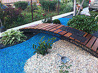 Декоративний кольоровий гравій синя (щебінь, крихта) ландшафтного дизайну