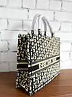 Жіноча сумка-шопер Dior Book чорно-біла з ручками текстиль Крістіан Діор, фото 5