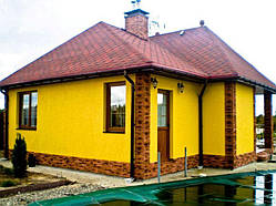 Фасадна штукатурка, мозаїчна штукатурка, мозаїка, Жовта 1,0 мм - 1,5 мм