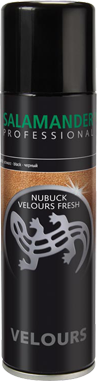 Аерозоль фарба чорна для нубуку та замші "Nubuk Velours" Salamander PROFESSIONAL 200 мл Португалія, фото 1