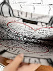 Жіноча сумка-шопер Dior Book біла з принтами з ручками текстиль Крістіан Діор, фото 4