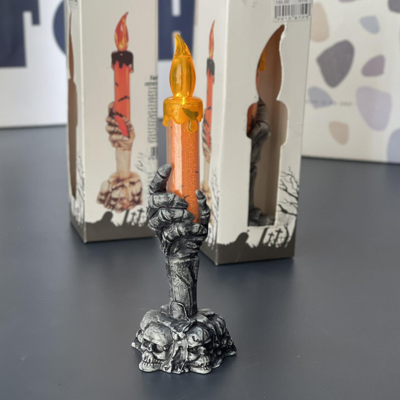 Нічник - Свічка "Рука Скелету" на Хелловін, Ночник Свеча на хэллоуин, фото 1