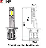 Qline SA (Small Active) H1 6000K 52W 8000Lm мини светодиодные автомобильные LED лампы (2 шт)