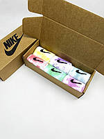 Набір у коробці 6 пар високі чоловічі шкарпетки Nike/найк — Tie-Dye кольорові Подарунковий тай дай
