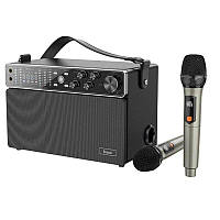 Профессиональная Bluetooth колонка Hoco BS50 Chanter 2 микрофона 60Вт AUX USB, Мощная портативная акустика