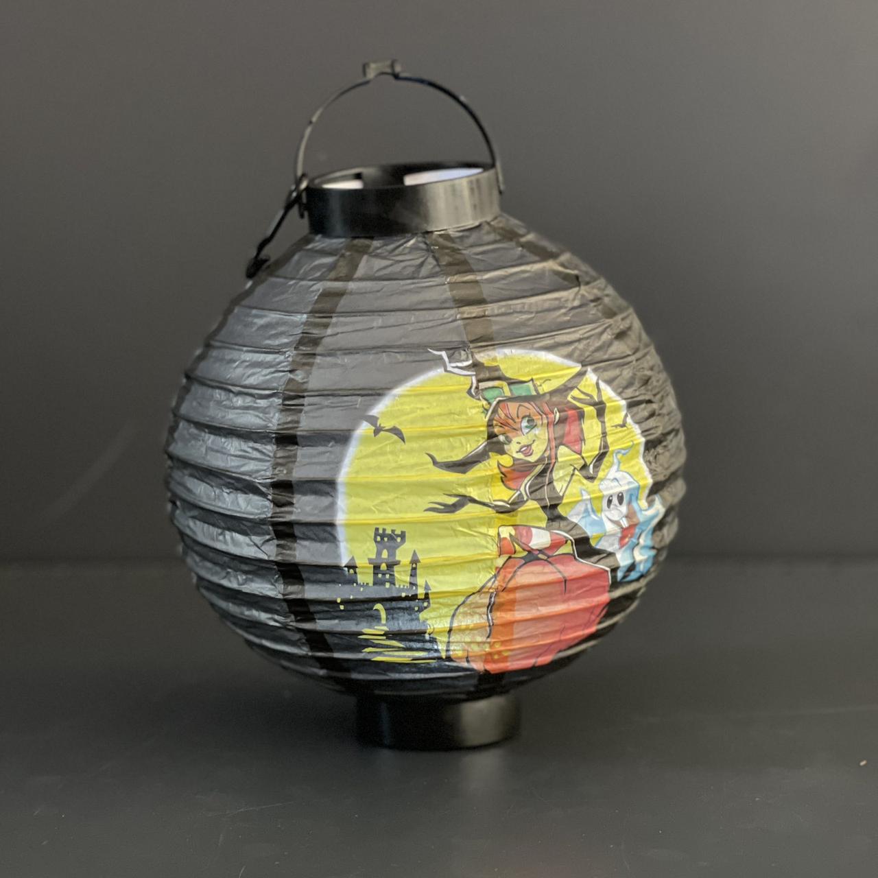 Ліхтар паперовий, з підсвіткою "Асорті" на Хелловін, 25 см, Китайский фонарик "Асорти" с подсветкой на хэллоуин, фото 1