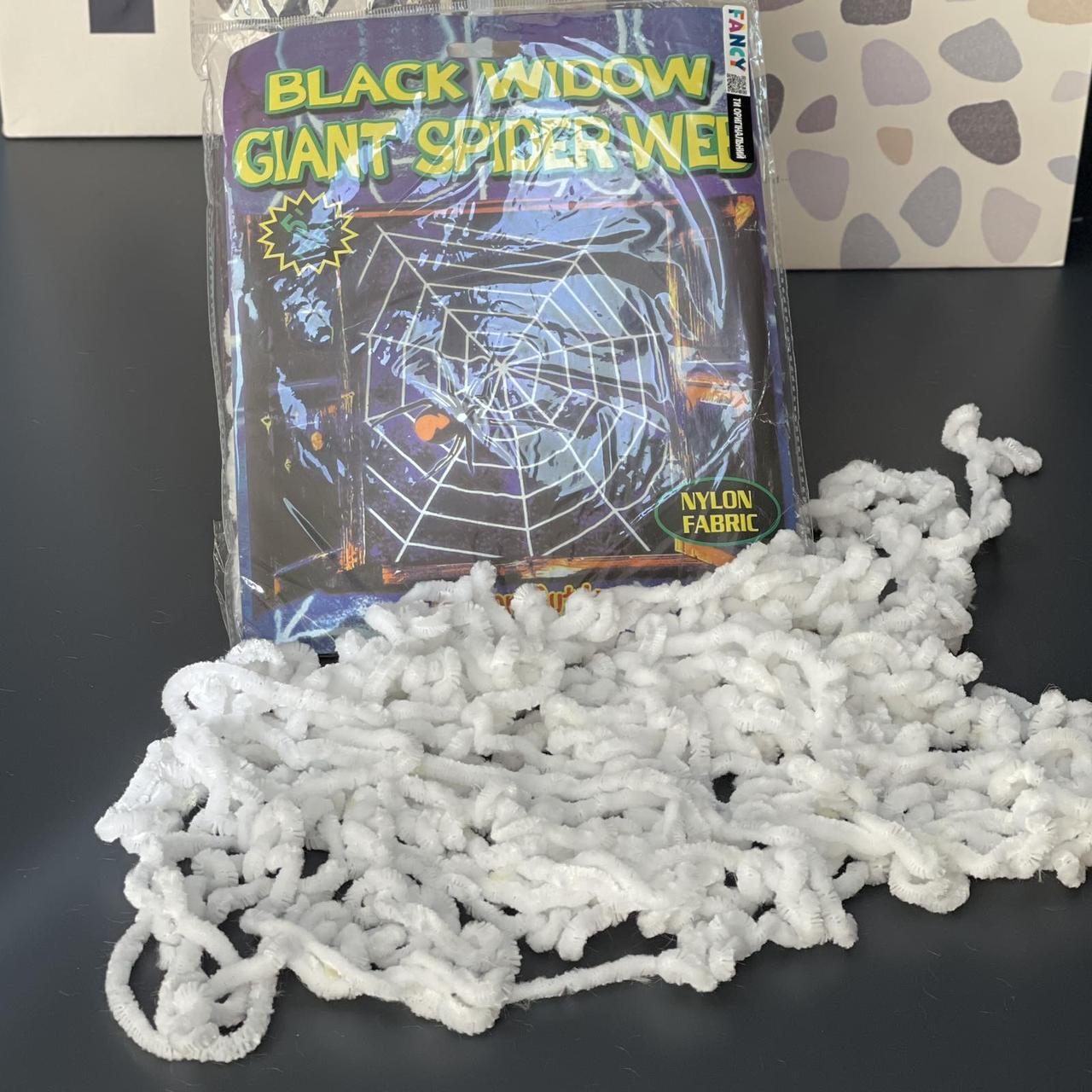Павутиння декоративне на Хелловін, велюрове, біле, Паутина велюровая на хэллоуин, фото 1