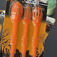 Набір столовий на Хелловін, мікс , Столовые приборы на Хэллоуин, фото 2