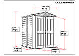 Сарай пластиковий YardMate 171x171x210 см темно-сірий, фото 4