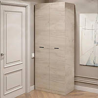 Шкаф для одежды высокий Соната 800 венге темный + белый (80х50х205) Дуб крафт белый