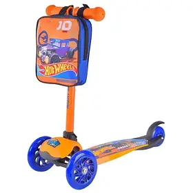 Самокат триколісний Hot Wheels із рюкзаком LS2212 Синій