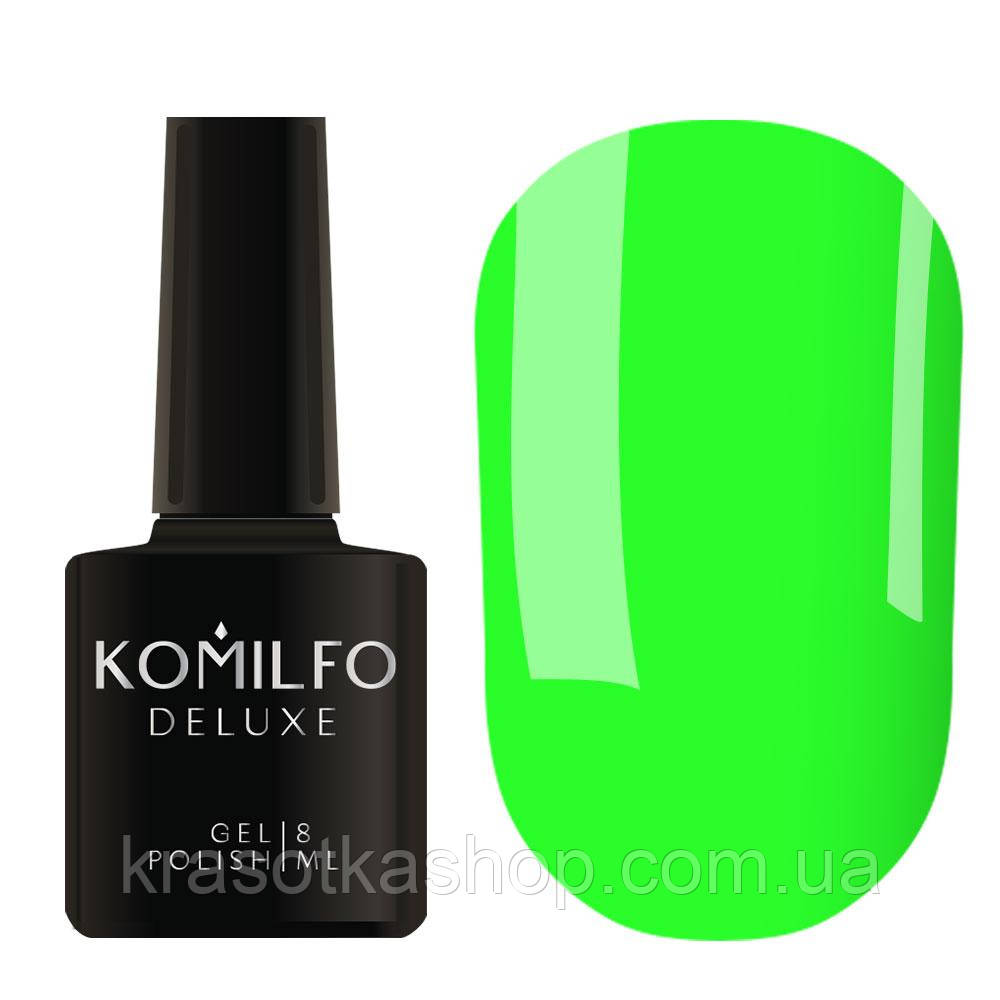 Гель-лак Komilfo Kaleidoscopic Collection K001 (салатовий, неоновий), 8 мл