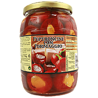 Перець пепероні з сиром формаджіо Peperoncini con formaggio 750/1000g 6шт/ящ (Код: 00-00013705)