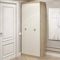 Шкаф для одежды высокий Соната 800 дуб крафт белый (80х50х205) Дуб сонома + Белый