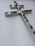 Хрест надгробний з нержавіючої сталі на могилу з нержавійки нержавіючий, фото 6