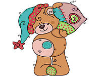 Набор для росписи (картина по номерам) Медвежонок с сердцем 30х30 см ES100 ТМ STRATEG BP