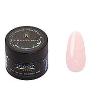 Crooz One-Phase Builder Gel №08 Shimmer Pink - гель для наращивания, розовый с шиммером, 15 мл