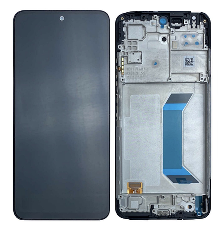 Дисплей (екран) для Xiaomi Redmi Note 12 Pro 5G + тачскрин, чорний, OLED, оригінал (54) з передньою панеллю, фото 1