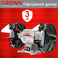 Заточной станок CROWN CT13547 электрический точильный станок 200мм точило для гаража и дома мощный