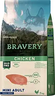 Bravery Adult Mini Chicken 7кг беззерновий корм для собак ( курка)