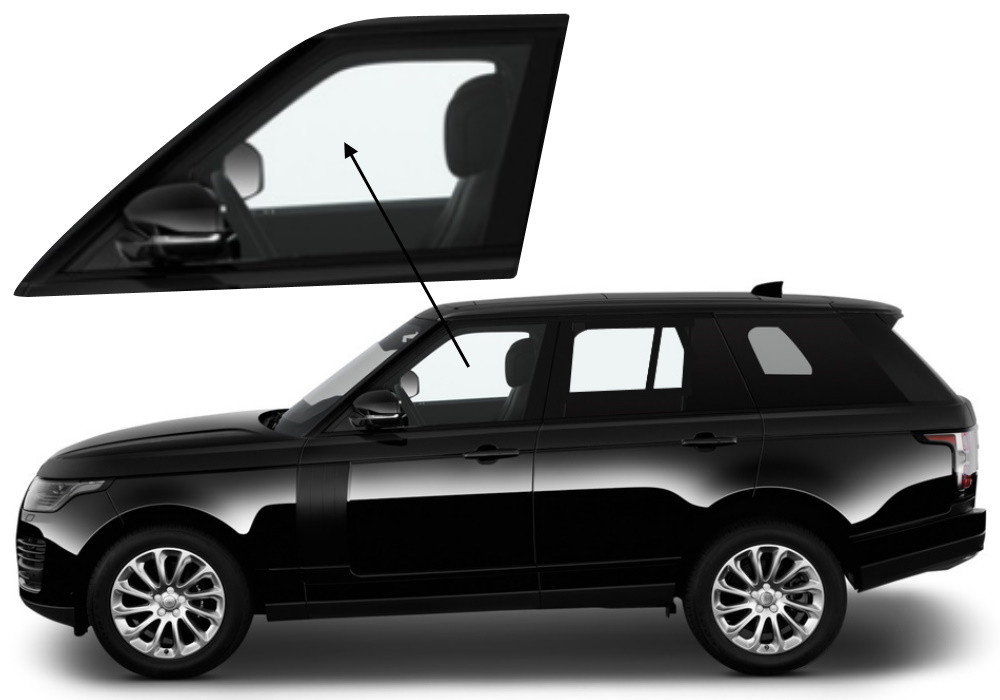 Бічне скло Land Rover Range Rover 2012-2018 передніх дверей ліве, фото 1
