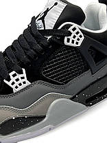 Чоловічі кросівки Nike Air Jordan 4 Retro Fear Pack Взуття Найк Джордан чорні шкіра текстиль демісезон В'єтнам, фото 3