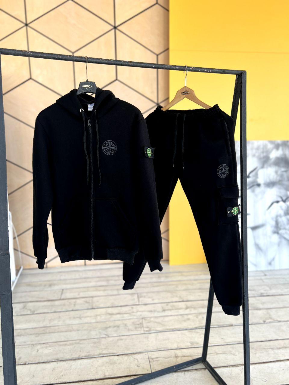 Підлітковий теплий спортивний костюм Stone Island - Дитячий теплий спортивний костюм на флісі ✨