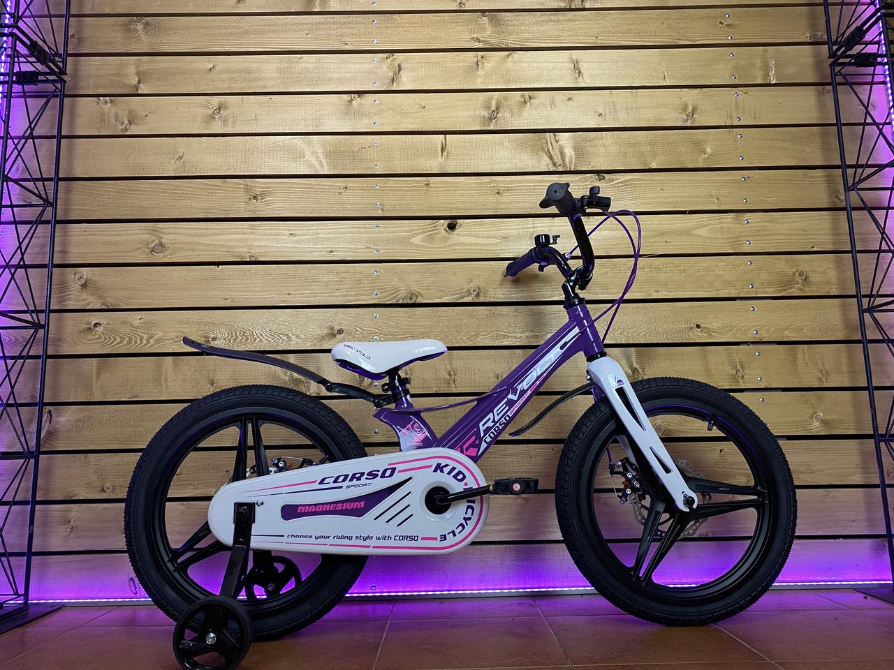 Велосипед дитячий 18" Corso Revolt MG-18483 фіолетовий на зріст 105-115 см
