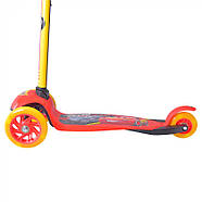 Самокат триколісний Тачки Cars із рюкзаком LS2114 Червоний, фото 6