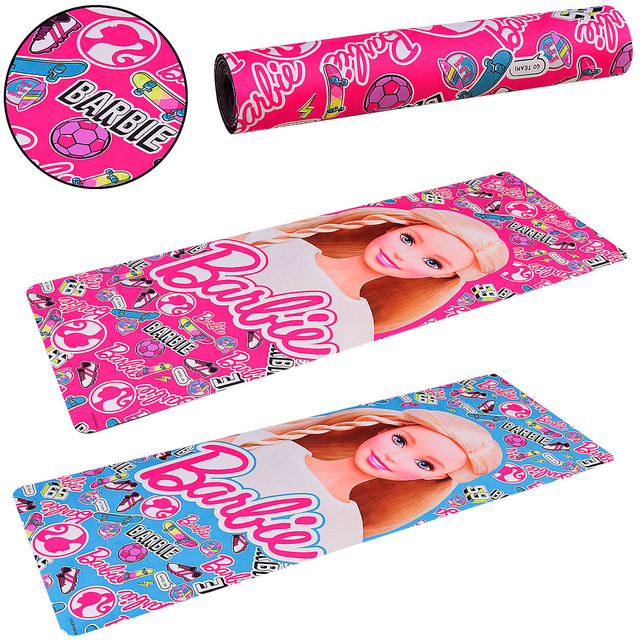Килимок для йоги Barbie (2 кольори, 173-61см, товщина 6мм, EVA) BY0101 | Йогомат