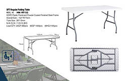 Виносні пластикові столи для кейтерінгу 152 см в Україні. Розкладні прямокутні столи для ресторанів