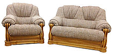 Класичне шкіряне крісло "Барон 4090" (102 см), фото 2
