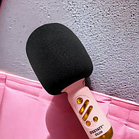 Беспроводной микрофон для караоке Wster DS106 5Вт , портативный микрофон 1200мАч Розовый