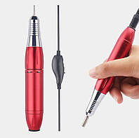 Портативная ручка-фрезер PB-101 на 30 Вт. и 30 000 об. металлическая - для маникюра и педикюра Красный