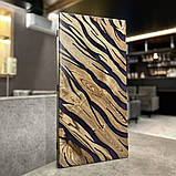 Нарди з натурального дерева та епоксидної смоли ручної роботи, фото 8