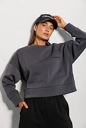 Жіночий теплий світшот з імітацією кишені L-XL розмірі