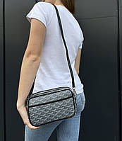 Goyard crossbody bag grey/black 25*15 высокое качество