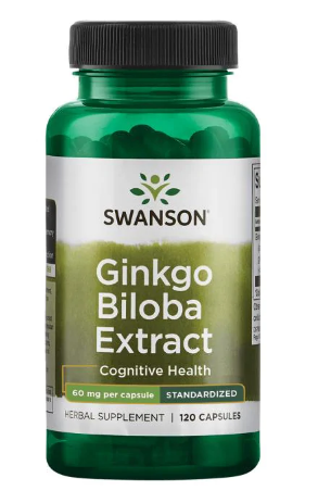 Ginkgo Biloba Extract - Standardized 60 mg - 120 Caps