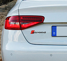 Емблема наклейка Allroad AUDI (Ауді) Чорна 16 x 3.8 см, фото 3