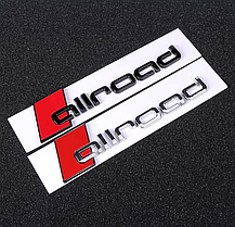 Емблема наклейка Allroad AUDI (Ауді) Чорна 16 x 3.8 см, фото 5