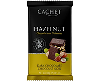 Бельгійський шоколад Cachet (Кашет) чорний 54% какао з фундуком