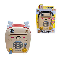 6688-3 Сейф-звірятка, пароль, замок на ключі, музика, звуки тварин, розпізнавання обличчя, у коробці